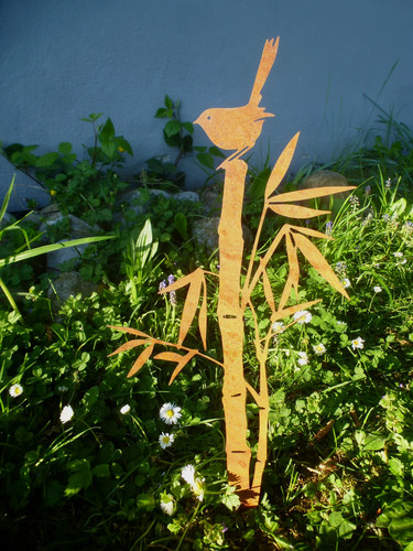 Rostiger bambus stab mit - "bambus-stab,