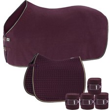 SET Eskadron blackberry inkl. Schabracke Cotton, Bandagen & Abschwitzdecke 