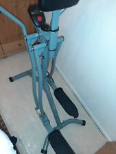Crosstrainer Heimtrainer Ergometer mit LCD Display Stahl Silber