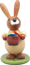 Osterhase auf Sockel natur mit