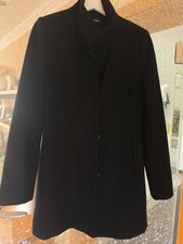 Schwarzer Wollkurzmantel