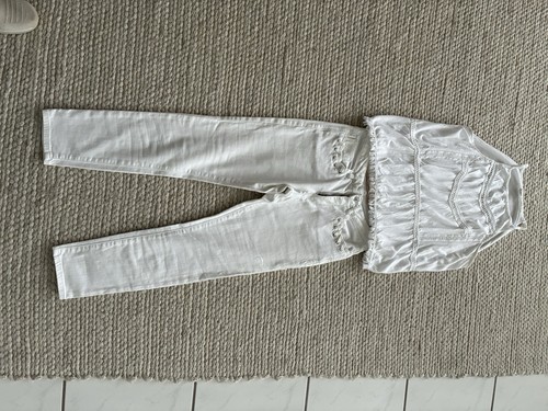 Damen jeans hose weiß - weiß, mit