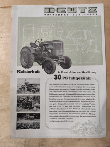 Deutz prospekt 30ps traktor - 30ps,