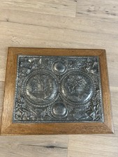 Weltkarte Weltbild Antik Relief 38x46 cm Gusseisen 3D