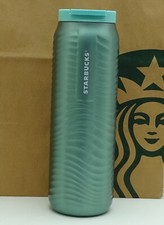 Starbucks Tumbler Thermobecher Edelstahl Wave Texture blau-grün 16oz NEU