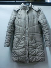 beiger Kapuzen Stepp Mantel