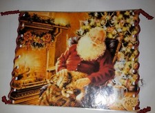 Windlicht aus Serviettentechnik  Weihnachtsmann Nr2