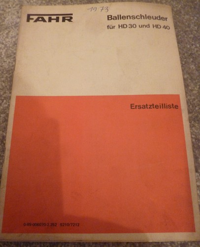 Fahr ballenschleuder zur hd30 - fahr,