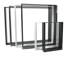 2x Tischkufen Tischgestell Tischbeine Tischkufen Tischuntergestell schwarz Stahl