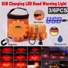 3/6 Warnleuchte Auto LED Warnleuchte Magnet Verkehr Unfall Panne Warnleuchte LKW