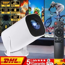 Beamer Projektor 1080p HD WiFi Bluetooth Android TV Heimkino Mini Tragbar 2025
