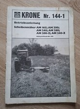 Krone Mähwerk AM165 + AM200 + AM240 + AM280 Betriebsanleitung + Ersatzteilliste
