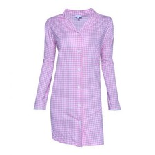 Karo Nachthemd zum Knöpfen