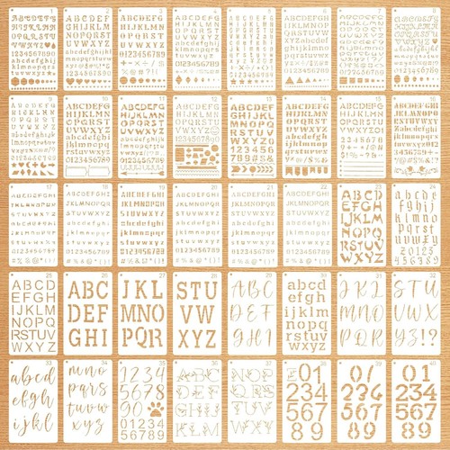 Buchstaben schablonen set - schablonen, 40
