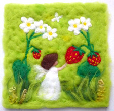 ♥WOLLBILD ERDBEEREN