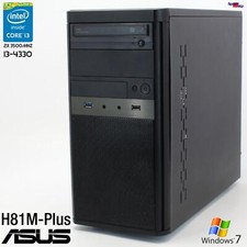 ASUS H81M-PLUS INTEL CORE i3 4330 3500MHZ COMPUTER PC WINDOWS 7 10 500GB 8GB