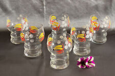 6x DDR Gläser Vintage Saftgläser Brausegläser handbemalt #4000