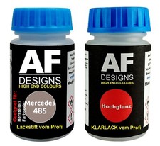 Lackstift für Mercedes / Daimler Benz 485 Rosenholz Metallic + Klarlack je 50ml 