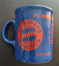 Tasse Bayern München blau mit roter Schrift