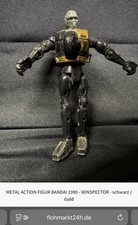 METAL ACTION FIGUR BANDAI 1990 - WINSPECTOR - schwarz / Gold