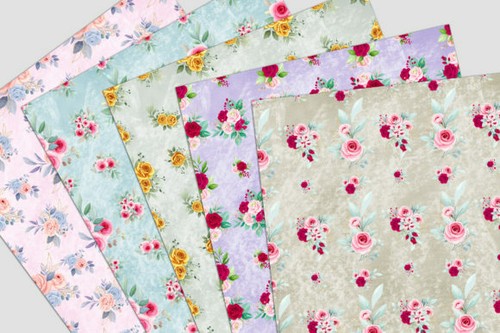 Blumen scrapbook papier - 10,
