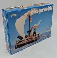 PLAYMOBIL 3793 Pirat mit FLoß Seeräuber Wasserfahrzeug Segel Hund Vogel NEU