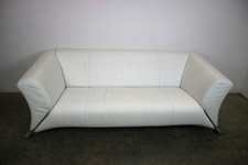 Rolf Benz 322 Clubsofa–Dreisitzer Designer Couch Weiss Leder