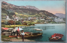AK Graubünden St. Moritz See Boote, gelaufen 1907