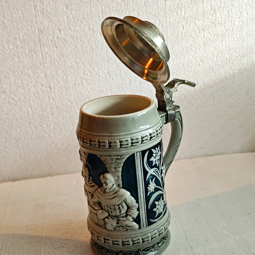 Steingut bierkrug mit - steingut,