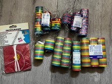 10 Luftschlangen + Girlande bunt Streifen schwer entflammbar Party Fasching