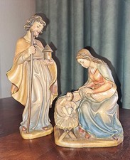 große Heilige Familie - Grödener Tal - Krippe - Holz geschnitzt - Höhe 25 cm