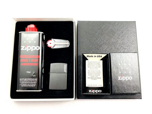 Feuerzeug zippo matt schwarz - feuerzeug,