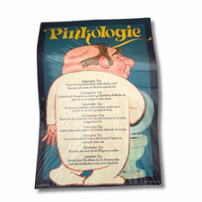 Witziges WC-Poster „Pinkologie“ – Typenkunde fürs Männerklo, Retro Humor Deko, A
