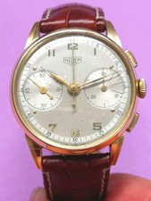 Heuer Chronograph "Big Eyes", pre Carrera, 14kt Gold