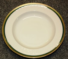 Seltmann Weiden Annabell Suppenteller weiss m. kobaltgrün/goldenem Randdekor, Po