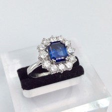 Saphir Ring 750/18k Weißgold