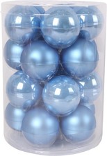 TrendLine Weihnachtskugeln aus Glas Ø 6 cm sky blue 20 Stück  Weihnachtskugel