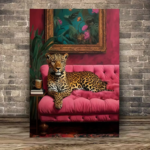 Leinwanddruck leopard kunst - leinwanddruck,