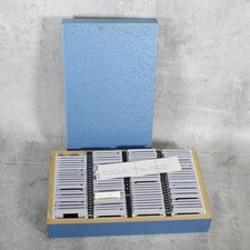 alter Holz Diakasten Magazin Box inklusive Dias Konvolut Sammler