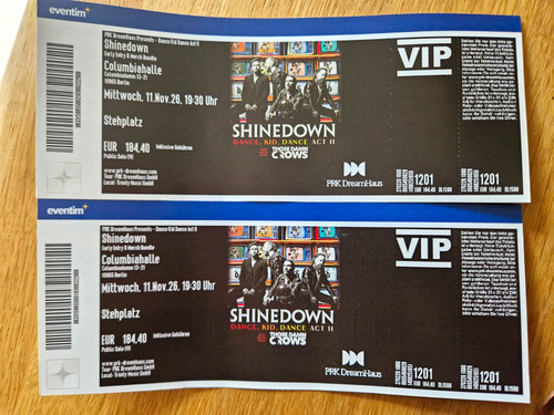 Shinedown vip stehplatz - shinedown, 2x