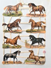 GLANZBILDER BLATT 7262 PFERDE POESIEBILDER * NEU