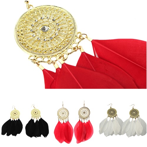 Xxl feder ohrringe earring - ohrringe,