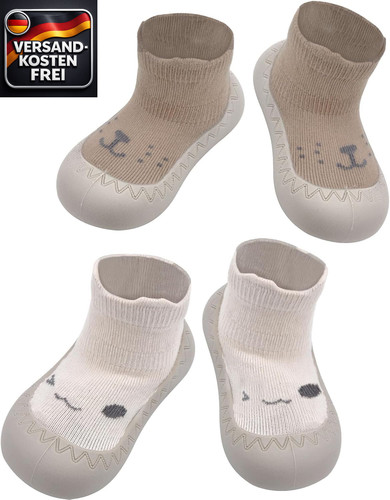 Baby krabbelschuhe 2er - krabbelschuhe, set