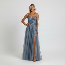 Luxus hellblaues abendkleid - hellblaues,