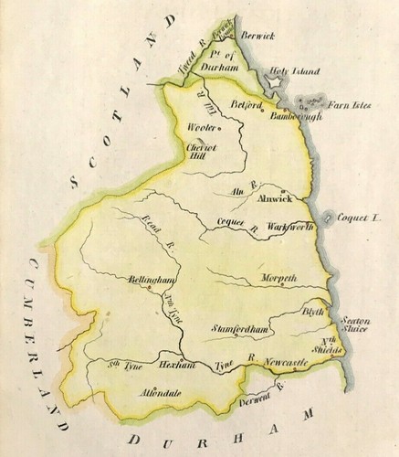 Karte von northumberland - von,