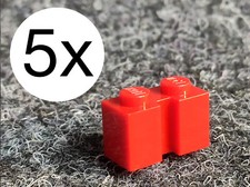 Lego 5 x 4216 rot Stein 1 x 2 Nut Stein Lamellen Rolltor 6369 6382 6385