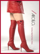 Rote Echtleder High Heel