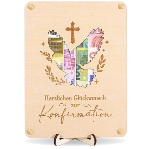 Geldgeschenk konfirmation holz - konfirmation,