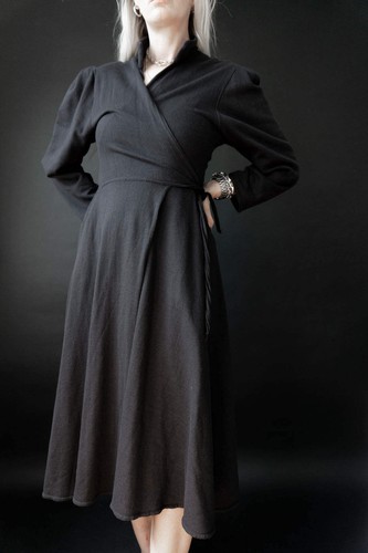 80s norma kamali - 80s, wickelkleid