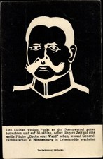 Künstler Ak Generalfeldmarschall Paul von Hindenburg, Vexierbild - 4136580